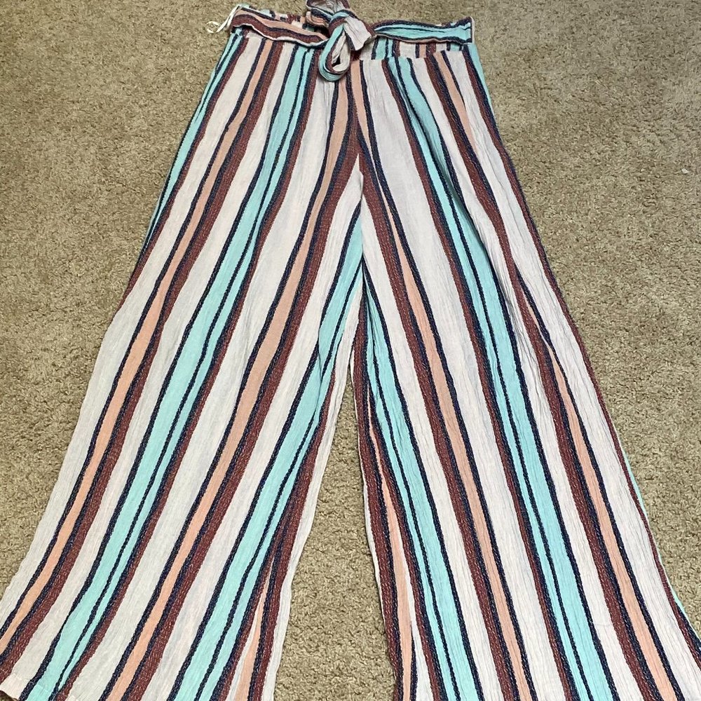 Francescas stripped wide leg pants